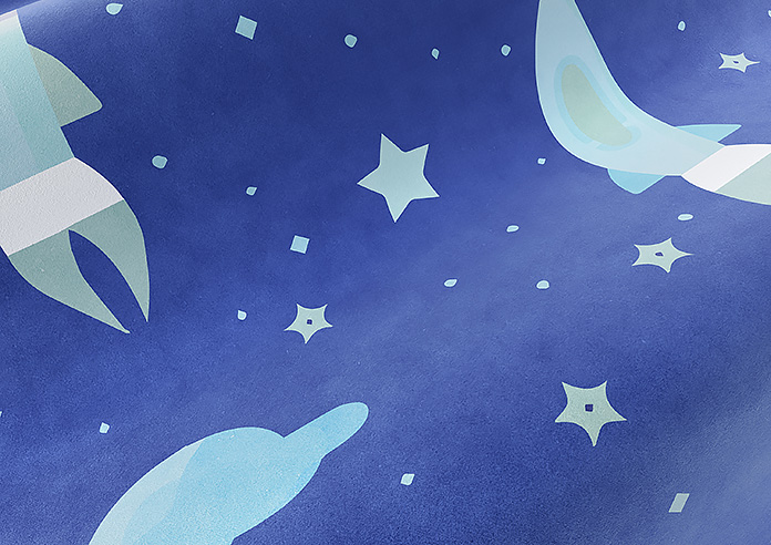 Blast Off, Blue Comet - Twist&Fit Roman Blind - Image 4